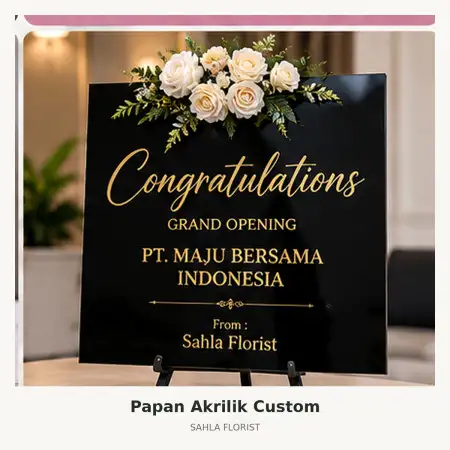 Papan Bunga Akrilik Palur